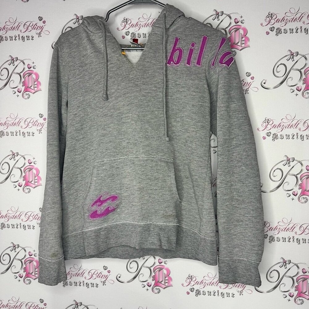 Billabong Gray Hoodie with Pink purple Accents vintage deadstock